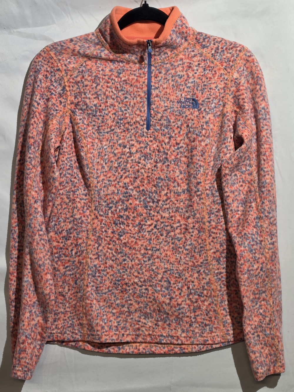 The North Face Women's Pink Speckled Quarter-Zip Fleece Size Small